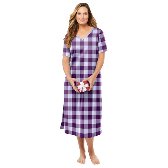 Dreams & Co. Plus Size Long Print Sleepshirt