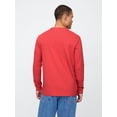 thumbnail image 3 of Camiseta GAP para hombre, manga larga, suave y moderna, color rojo L, 3 of 5