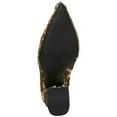 thumbnail image 4 of MADDEN GIRL Womens Gold Sequined Cody Pointed Toe Block Heel Zip-Up Booties 10 M, 4 of 4