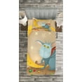thumbnail image 3 of Ambesonne Funny Quilted Bedspread Set 2 Pcs, Cat Mouse Crescent Moon, Twin Size, Multicolor, 3 of 3