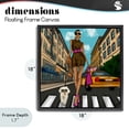 thumbnail image 4 of Stupell Industries Contemporary Fashion Girl in Big City Black Floating Frame Canvas Art, 18 x 18, by Tara Boone, 4 of 8