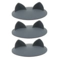 thumbnail image 1 of 3Pcs Silicone Leakproof Cup Lids Creative Dustproof Mug Covers for Cup (Grey), 1 of 6