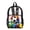 Rainbow Paint Soccer Ball, variant on ZIATUBLES Clear Backpack, Heavy Duty Fabric & PVC Transparent Bookbag with Fire Soccer Ball Print, Large Capacity See Through Backpack for School College Work Travel Security