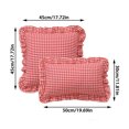 thumbnail image 2 of MKHSQHDG Sales Today Clearance Plaid Cover Checked Ruffled Cover for Home Sofa Pillowcases Red, 2 of 6