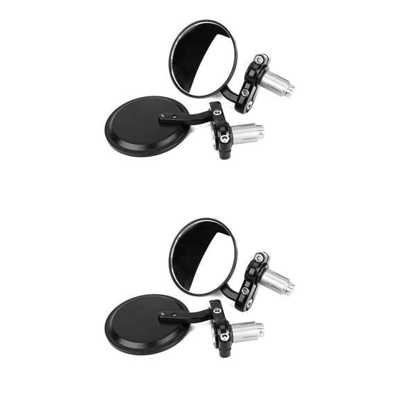 Masteelf 2pcs Pair of Motorcycle Motorbike Rear View Mirrors Rearview Side Mirrors for 7/8 Inch Handlebars (Black)
