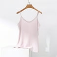thumbnail image 2 of DeHolifer Women's Tops Plus Size Cotton Linen Sleeveless Solid Color Crewneck Homewear Casual Loose Pajama Tops Pink 3XL, 2 of 6