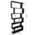 6 Tier Ultra Modern Display Unit Black Gloss Cabinet Bookcase Gloss ...