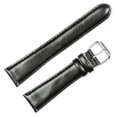 thumbnail image 1 of deBeer brand Smooth Leather Watch Band - Black 19mm (Long Length), 1 of 4