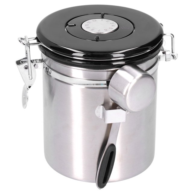 Recipiente hermético Jadeshay para almacenar granos de café 1,5 L acero inoxidable 304
