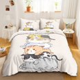 thumbnail image 1 of Cat Duvet Cover Set Digital Different Color Cartoon Cute Cat Bedding Set Bedclothes Double Queen King Size Polyester Qulit Cover, 1 of 7