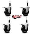 thumbnail image 2 of 4 Inch Phenolic Swivel 7/8 Inch Expanding Stem Caster Set Total Lock Brake, 2 of 2