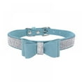 thumbnail image 1 of Pet Dog Leather Rhinestones Bow Knot Collar Crystals Bling Diamonds for Small Medium Large Dogs, 1 of 9
