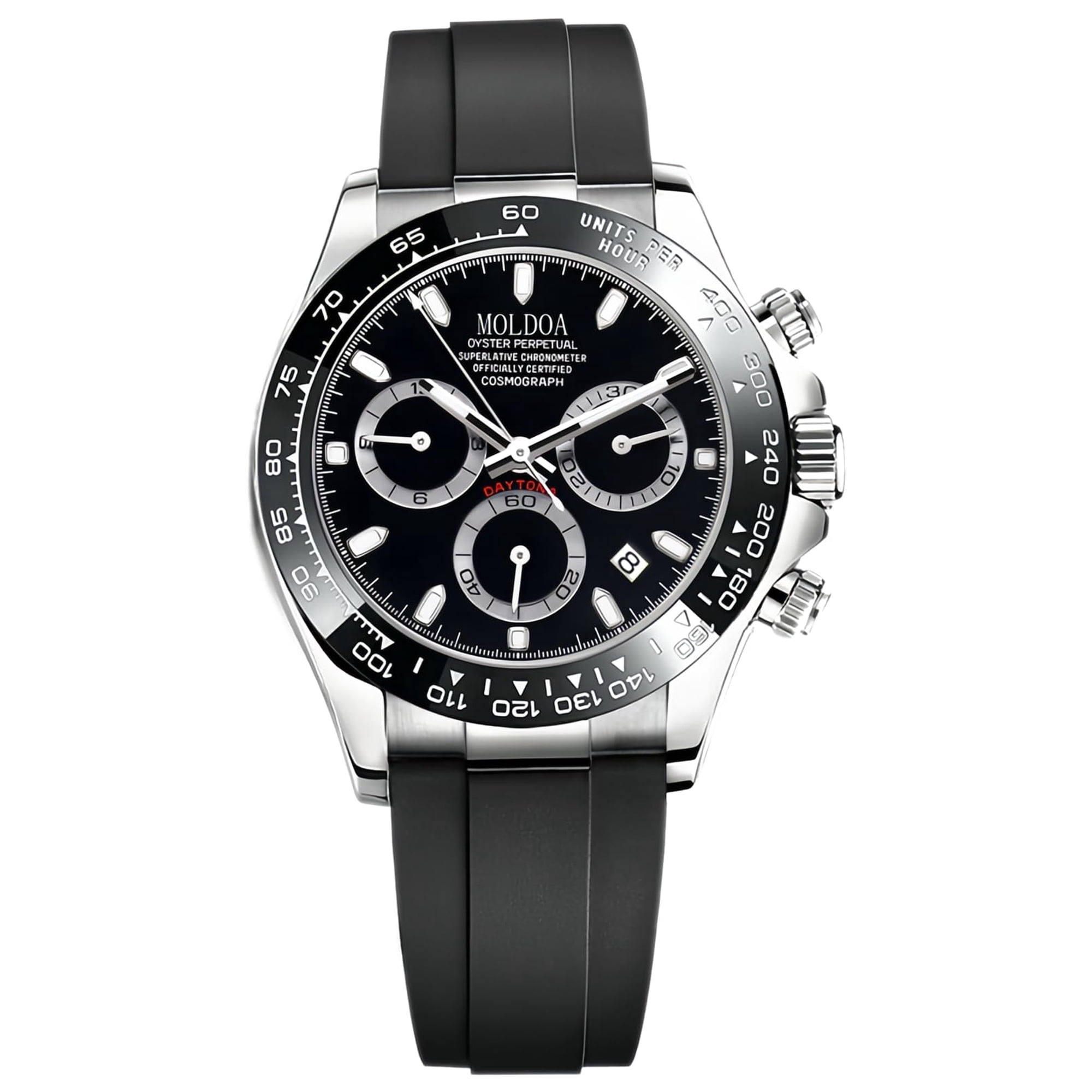 Pagani Design Daytona Homage Men's Watch Panda Analog Quartz Japan Movement Chronograph Luxury Wrist Watch Business Waterproof Silicone Strap Sports Pagani Watches for Men