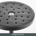 thumbnail image 6 of mDesign Metal/Glass Top Round Accent Side/End Drink Table Furniture, Matte Black, 6 of 7