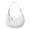 White, variant on Crescent Shoulder Bags for Women Cute Hobo Tote Handbag Under the Arm Mini Zip up Clutch Purse
