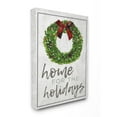 The Stupell Home Decor Collection Home for the Holidays Wreath Bow