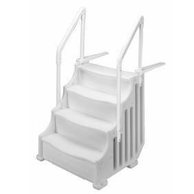 above ground pool step handrails
