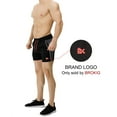 thumbnail image 6 of BROKIG Mens 5" Gym Bodybuilding Shorts Running Workout Lightweight Shorts with Pockets (Medium, Black), 6 of 7