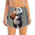thumbnail image 2 of Vsdgher Cartoon Pandas Basketball Athletic Shorts for Women, Women's Running Double Layer Shorts, High Waisted Yoga Shorts, Workout Athletic Shorts-XX-Large, 2 of 7