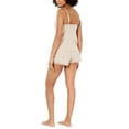 thumbnail image 3 of INC International Concepts Women's Lace Trimmed Sparkle 2pc Camisole and Sleep Short Set, Cashew Butter, X-Small, 3 of 3