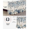 thumbnail image 3 of Blue Pumpkin Bed Skirt California King Size 18 Inch Drop, Thanksgiving Fall Eucalyptus Leaf Linen Wrap Around Dust Ruffle Bedskirts, Wrinkle & Fade Resistant Easy Fit Bedskirt with Adjustable Elastic, 3 of 8