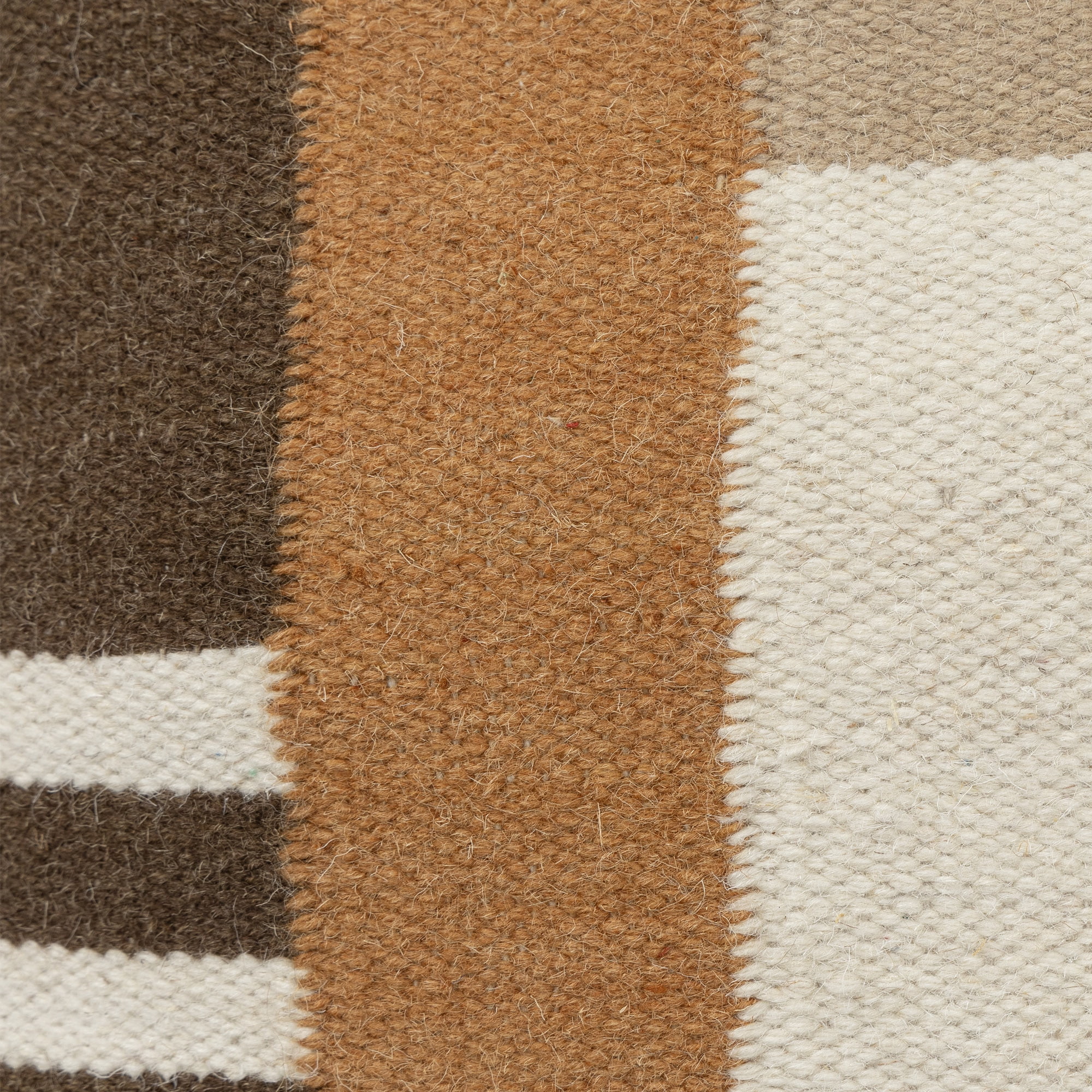 Ox Bay Cairo 24" x 24" Brown/Multi Geometric Wool Blend Adult Decorative Throw Pillow