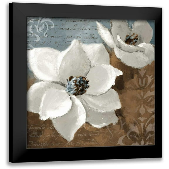 Loreth, Lanie 12x12 Black Modern Framed Museum Art Print Titled - White Magnolias I