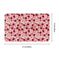 Bathroom Rugs Mat Rose Flowers Pink Red NonSlip Entryway Indoor Door
