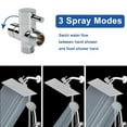 thumbnail image 4 of 5-Setting High Pressure Shower Head, 10″Square Rain Shower Head with Handheld and Self-adhesive Holder/1.5M Hose -1 Replaceable Filter Cartridge, 4 of 8