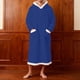 thumbnail image 1 of Batas de hombre de forro polar sólido informal con capucha y bolsillo, jersey de manga larga, bata de baño, bata de noche, pijama de poliéster para hombre, 1 of 3