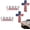 A-2pcs, variant on Jinerra Blessed Jesus Edition Cross Emblem Metal Badge,4 Inch 3D Raised Letter Chrome Christian Cross Emblem Decal Stickers, USA Flag Car Cross Emblem car Decoration for Truck, SUV