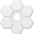 thumbnail image 1 of Ekena Millwork CMP32DY-06000 32 in. OD x 6 in. ID Square Daisy Architectural Grade PVC Contemporary Ceiling Medallion, 1 of 1