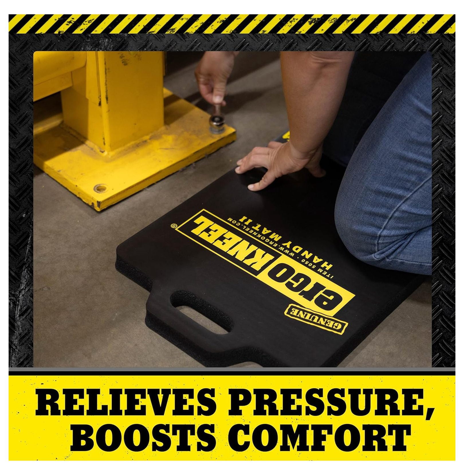 Foam Kneeling Pad – Extra Thick 1” Kneeling Mat 14” x 21” | Large Working Pad for Knees & Back | Heavy-Duty Anti-Fatigue Knee Mat | Portable Industrial Kneeling Pad