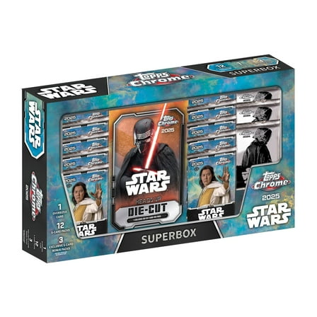 Topps Chrome Star Wars Super Box 2025 Trading Cards - Exclusive