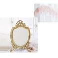 thumbnail image 4 of Tabletop Decorativo Espejo Oval con Soporte de Oro Marco Maquilje Espejo Retro Zulema espejo para maquillarse, 4 of 7