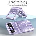 thumbnail image 2 of Dteck for Samsung Galaxy Z Flip3 Case with Hinge Protection, Galaxy Z Flip3 5G Case Ultra Thin Shockproof Anti-Drop Fashion Rugged Phone Cover,Purple, 2 of 4