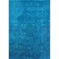 thumbnail image 1 of Ahgly Company Indoor Rectangle Mid-Century Modern Deep SkyBlue Oriental Area Rugs, Swatch Sample, 1 of 6