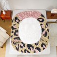 thumbnail image 5 of Manfei Cheetah Pattern Twin Sheet Sets,Leopard Print Bowtie Twin Fitted Sheet,Pink Gold Glitter Print Flat Sheet For Girls Kids,Luxury Bedroom Decor,3 Pieces, 5 of 7
