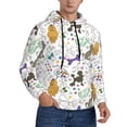thumbnail image 2 of Honeii Colorful Poodle Dog Pattern Mens Hoodies Men's Loose Sleeve Sweatshirt,Pullover Hooded Sweatshirt for Men,Essentials Hoodie-XX-Large, 2 of 7