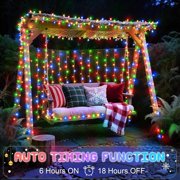 GHODEC Christmas Lights Battery-Powered, 43ft 130LED Fairy Lights with Timer, 8 Modes, Waterproof, Suitable for Outdoor, Home, Garden, Party, Holiday, Christmas Tree Decorations (Multi-Color)