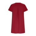 thumbnail image 6 of gakvbuo Summer T-Shirts Dresses For Women Nightgowns Nightdress House Dress Knee Length Loose Short Sleeve Sleepwear Sleepshirts Crewneck Pajama Nightshir Tunic Dress With Pockets For Women, 6 of 7