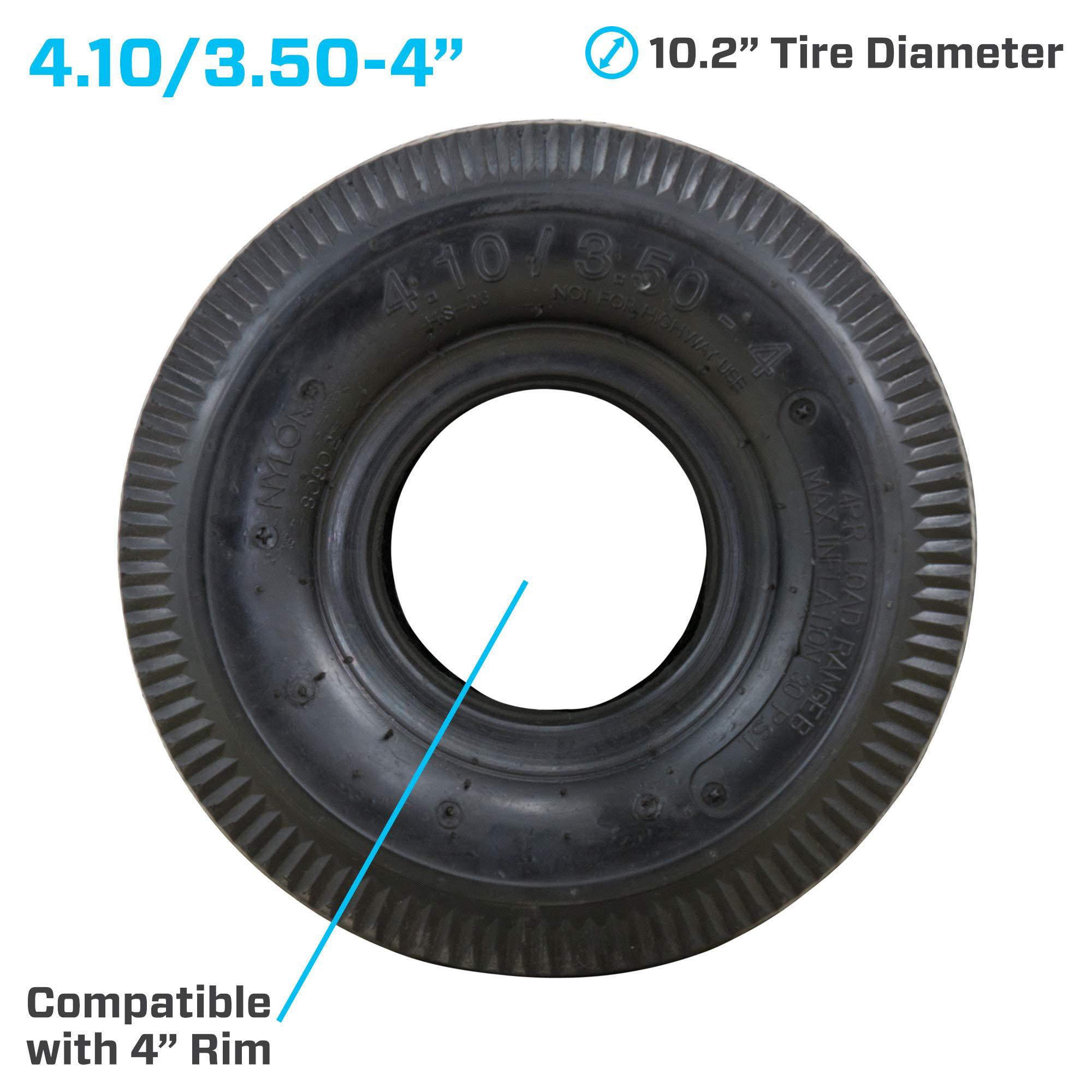 AR-PRO 4.10/3.50-4 Pneumatic Hand Truck/All Purpose Utility Tire and Inner Tube Air Filled 