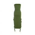 thumbnail image 2 of Long Dress, Strapless Prom Sexy Cocktail Jellyfish Ruffled Sleeveless Beach Wedding Guest Dress Green Bodycon Ropa Para Mujer Dresses For Bride Women 2025 Elegant Dresses (L, Army Green) ZMTing, 2 of 4