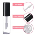 thumbnail image 6 of 50PCS Mini Clear Refillable Lip Gloss Tubes with Wand 1.2ml Empty Containers Travel Lip Balm Bottles for Samples with 5ml Syringes DIY Lip Gloss Base + Tag Labels Stickers (Black), 6 of 7