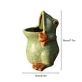 thumbnail image 2 of Gardening Supplies Frog Planter Pot Gift Ceramic Cyan Lawn Flowerpots, 2 of 11