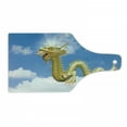 thumbnail image 1 of Dragon Cutting Board, Traditional Chinese Dragon Hovering in the Cloudy Blue Sky Culturalism Print, Decorative Tempered Glass Cutting and Serving Board, Wine Bottle Shape, Multicolor, by Ambesonne, 1 of 1