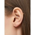 thumbnail image 4 of Titanium 16G D Shaped Nose Rings Hoops 8/10mm - Higned Segment Clicker Septum Rings Daith Conch Cartilage Piercing Jewelry for Women Men, Silver/Gold Plated, 2PCS, 4 of 6