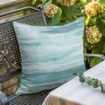 thumbnail image 6 of Throw Pillow Covers, Turquoise Green Ombre Decorative Throw Pillow Covers 18x18 Inch, Vintage Shabby Teal Abstract Art Square Linen Pillow Cases for Couch/Living Room/Sofa, 6 of 9