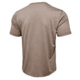 thumbnail image 3 of Domuza Mens Henley Shirts Short Sleeve Casual Stylish T Shirts Lightweight Summer Basic Tee Tops Khaki XL, 3 of 4