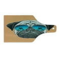 thumbnail image 2 of Pug Cutting Board, Dog Reflecting Aviators Palm Trees Tropical Environment Cool Pet Animal, Decorative Tempered Glass Cutting and Serving Board, Wine Bottle Shape, Black Orange Blue, by Ambesonne, 2 of 5